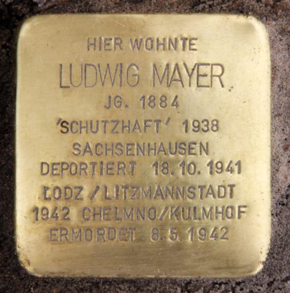 Stumbling Stone Innsbrucker Str 19 (Schön) Ludwig Mayer