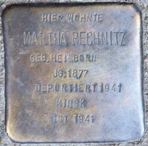 Stumbling Stone Innsbrucker Str 36 (Schöb) Martha Rechnitz