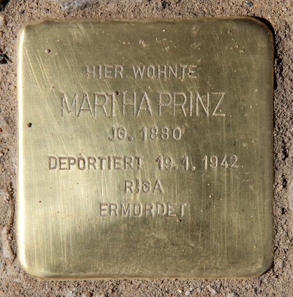 Stolperstein Inselstr 10 (Mitte) Martha Prinz