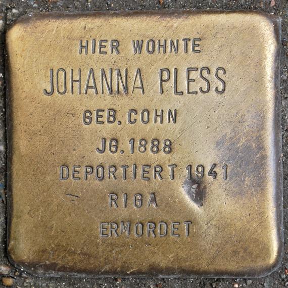 Stolperstein Johanna Pless Liebenwalder Straße 16 0027