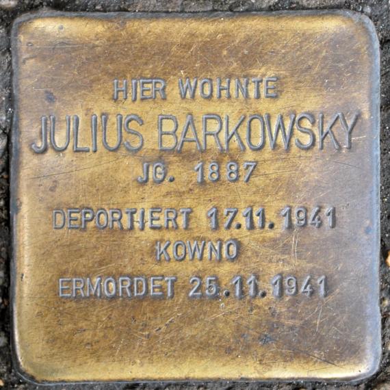 Stolperstein Julius Barkowsky Reinickendorfer Straße 77 0010