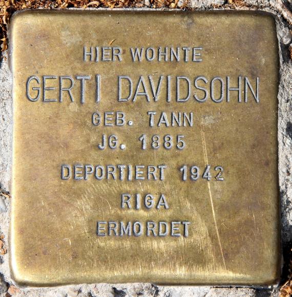 Stolperstein Königstr 29 (Mard) Gerti Davidsohn