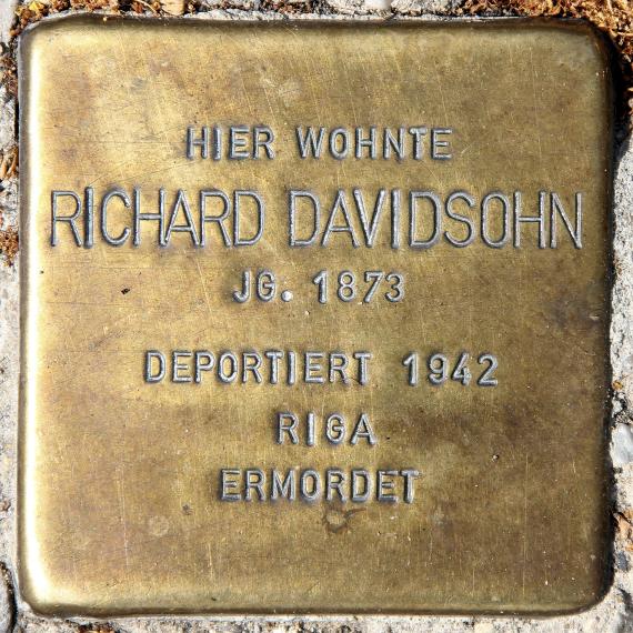 Stolperstein Königstr 29 (Mard) Richard Davidsohn