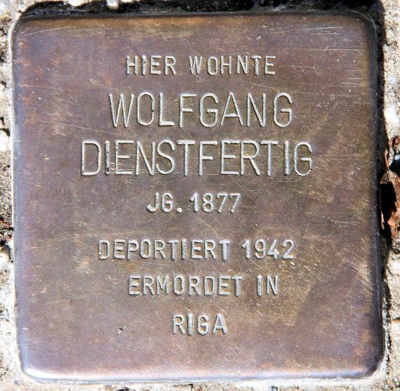Stolperstein Königswinterstr 15 (Karlh) Wolfgang Dienstfertig