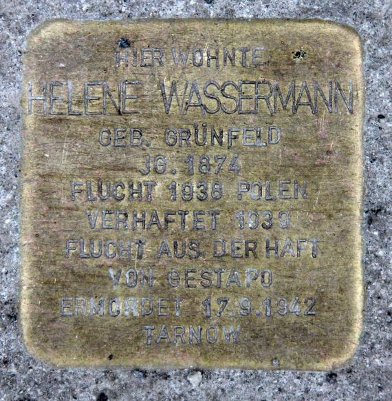 Stumbling Stone Köpenicker Str 108 (Mitte) Helene Wassermann