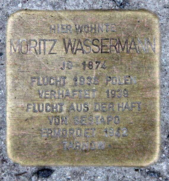 Stumbling stone Köpenicker Str 108 (Mitte) Moritz Wassermann