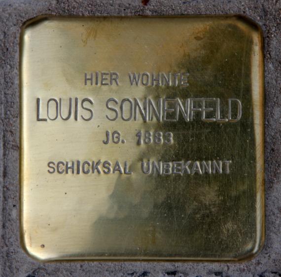 Stolperstein Karl-Kunger-Str 4 (Alttr) Louis Sonnenfeld