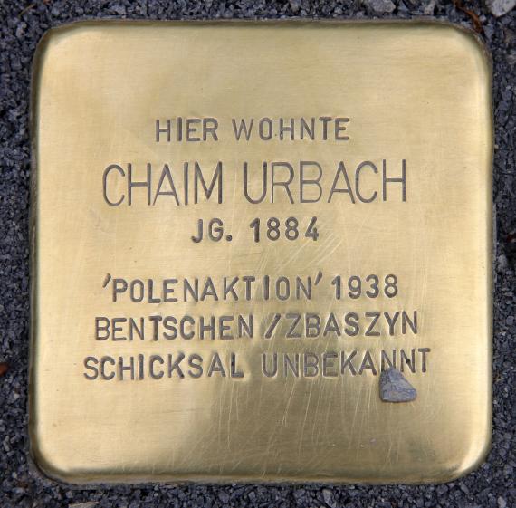 Stolperstein Karl-Marx-Allee 45 (Mitte) Chaim Urbach