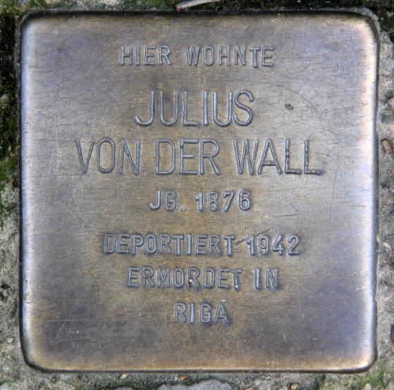 Stumbling Stone Keithstr 14 (Schön) Julius von der Wall