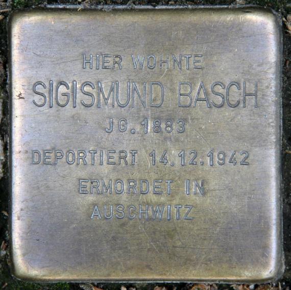 Stolperstein Keithstr 14 (Schön) Sigismund Basch