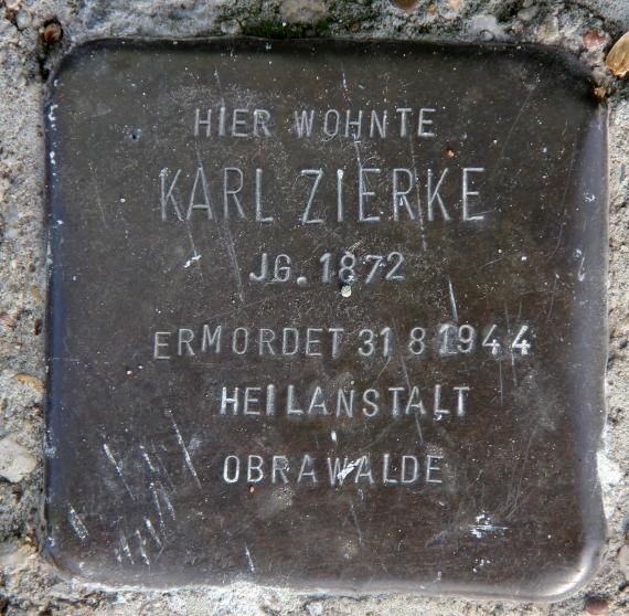 Stolperstein Kienhorststr 162 (Reind) Karl Zierke