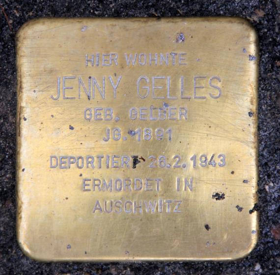 Stolperstein Kleine Hamburger Str 15 (Mitte) Jenny Gelles