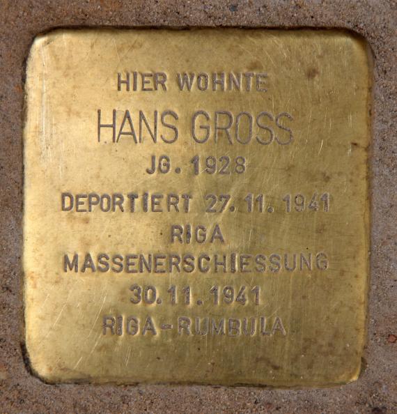 Stolperstein Kleine Hamburger Str 5 (Mitte) Hans Gross