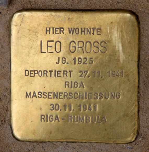 Stolperstein Kleine Hamburger Str 5 (Mitte) Leo Gross
