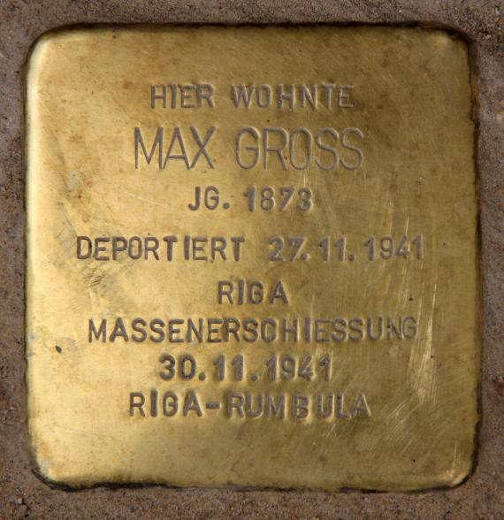 Stolperstein Kleine Hamburger Str 5 (Mitte) Max Gross