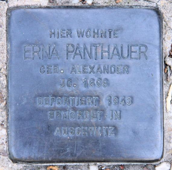 Stumbling Stone Kleineweg 105 (Templ) Erna Panthauer