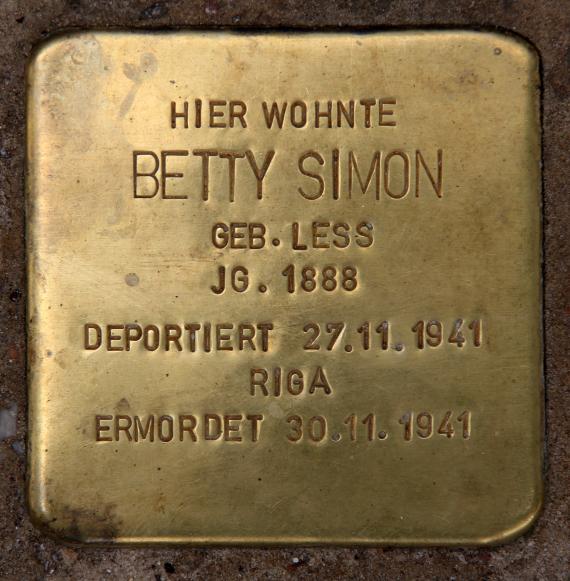 Stumbling Stone Kleiststr 31 (Beautiful) Betty Simon