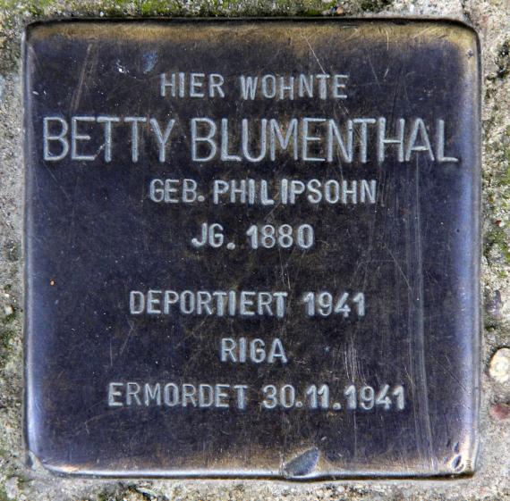 Stolperstein Kochhannstr 1 (Frhai) Betty Blumenthal