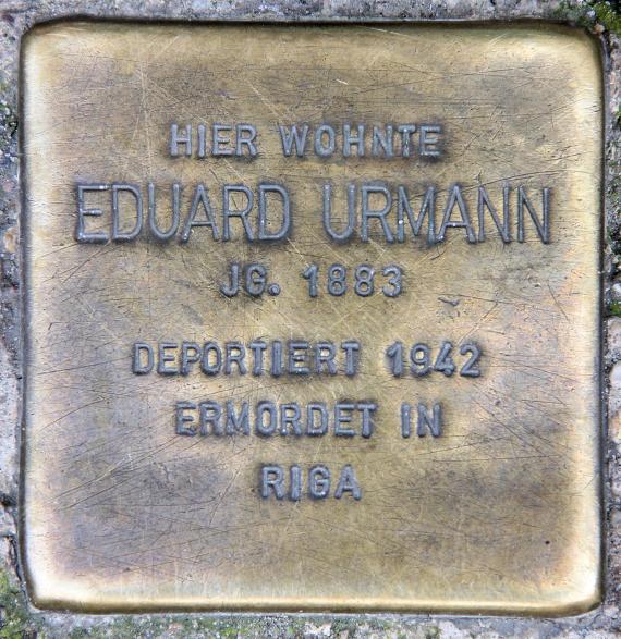 Stolperstein Kolonnenstr 10-11 (Schöb) Eduard Urmann