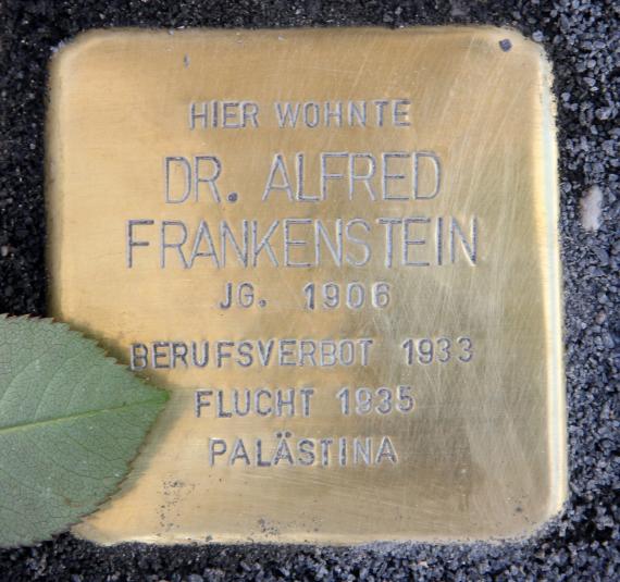 Stolperstein Kolonnenstr 12 (Schön) Alfred Frankenstein