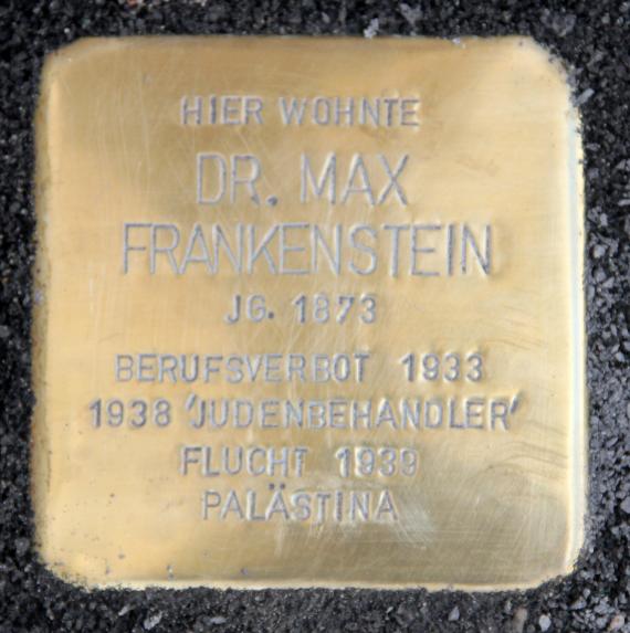 Stolperstein Kolonnenstr 12 (Schön) Max Frankenstein