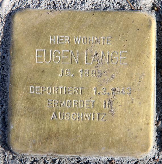 Stolperstein Konrad-Wolf-Str 44 (Ahohs) Eugen Lange