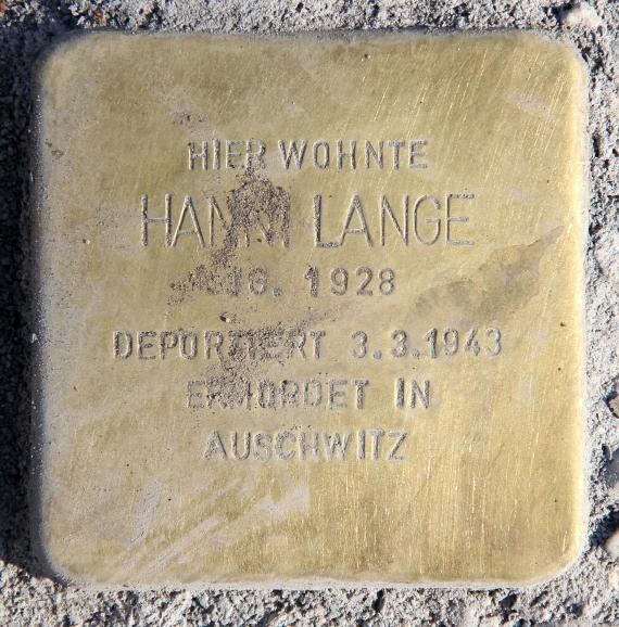 Stolperstein Konrad-Wolf-Str 44 (Ahohs) Hanni Lange