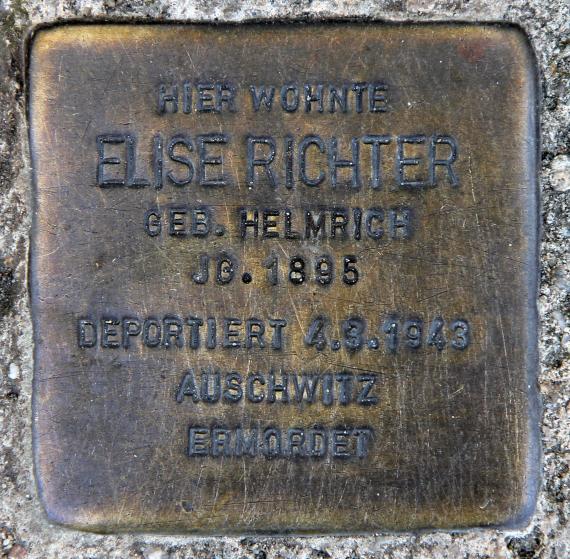Stolperstein Koppenstr 41 (Frhai) Elise Richter