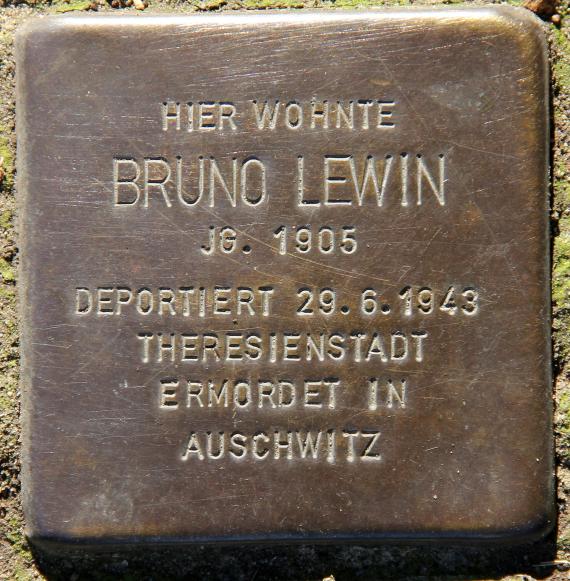 Stolperstein Krautstr 38a (Frhai) Bruno Lewin
