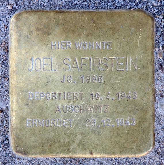 Stolperstein Krossener Str 35 (Frhai) Joel Safirstein