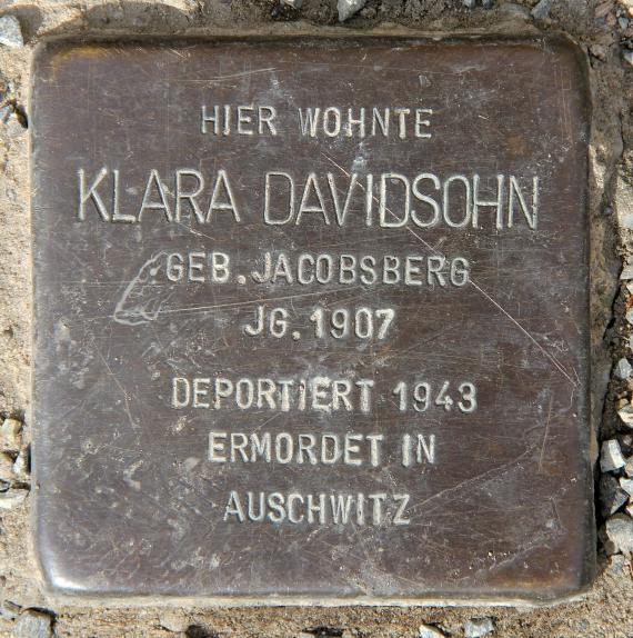 Stolperstein Krummhübler Str 1 (Rumbg) Klara Davidsohn