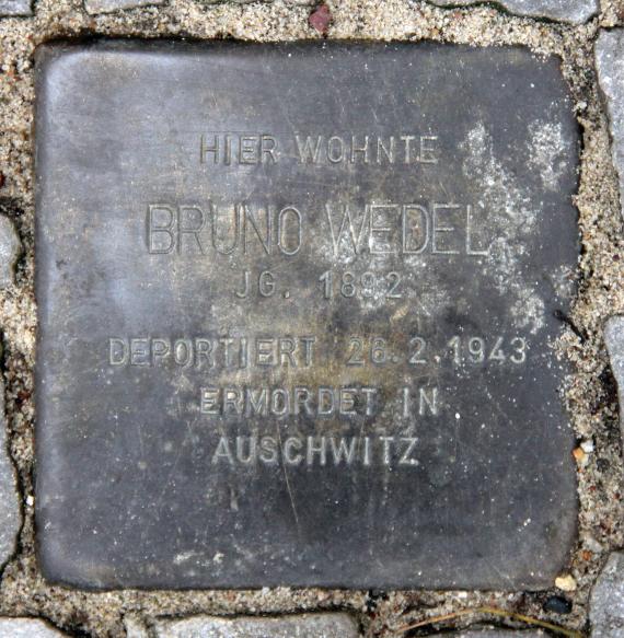 Stumbling Stone Kufsteiner Str 57 (Schön) Bruno Wedel