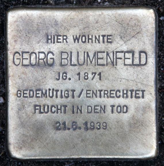 Stolperstein Kurfürstenstr 58 (Tierg) Georg Blumenfeld
