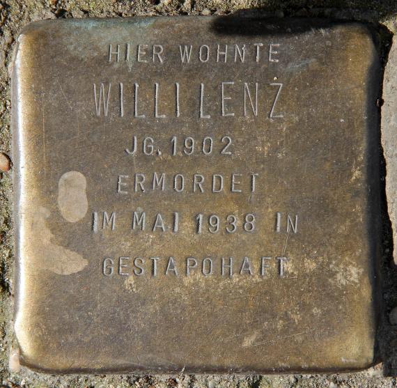 Stolperstein Landsberger Allee 42 (Frhai) Willi Lenz