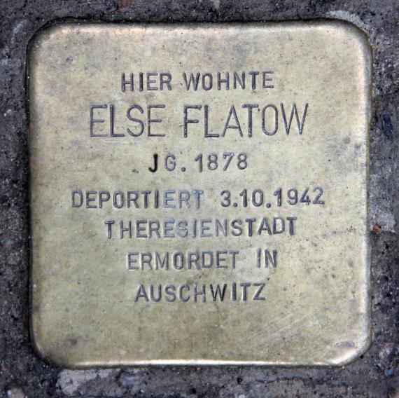 Stolperstein Landshuter Str 33 (Schön) Else Flatow