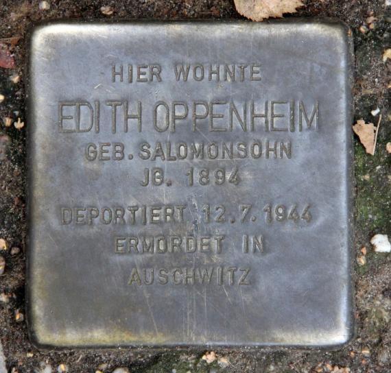 Stumbling Stone Landshuter Str 8 (Schön) Edith Oppenheim