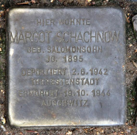 Stumbling Stone Landshuter Str 8 (Schön) Margot Schachnow
