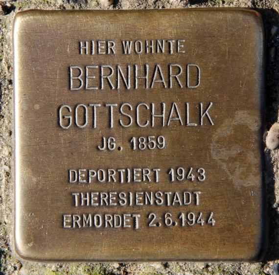 Stolperstein Lange Str 81 (Frhai) Bernhard Gottschalk