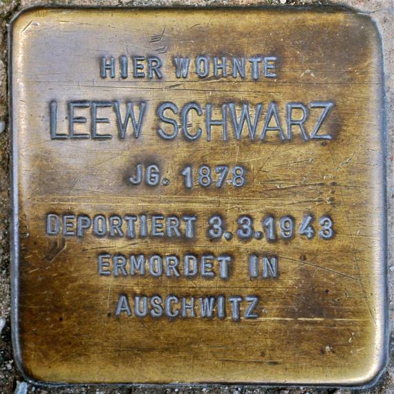 Stolperstein Leew Schwarz Ostender Straße 2a 0060