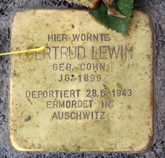 Stolperstein Lichtenberger Str 32 (Mitte) Gertrud Lewin