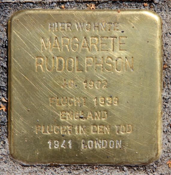 Stolperstein Ludolfingerweg 35 (Frohn) Margarete Rudolphson