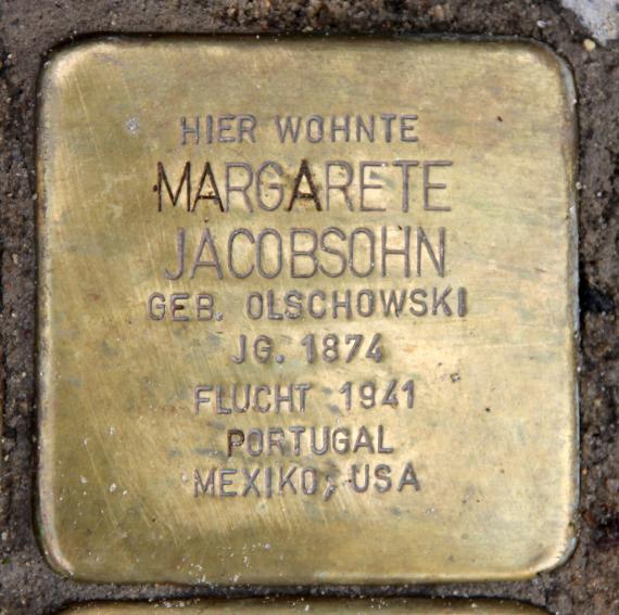 Stolperstein Luisenstr 65 (Mitte) Margarete Jacobsohn