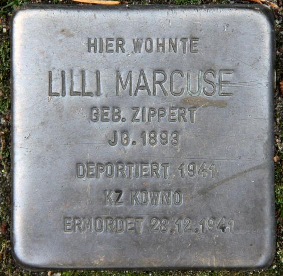 Stolperstein Luisenweg 10 (Reind) Lilli Marcuse