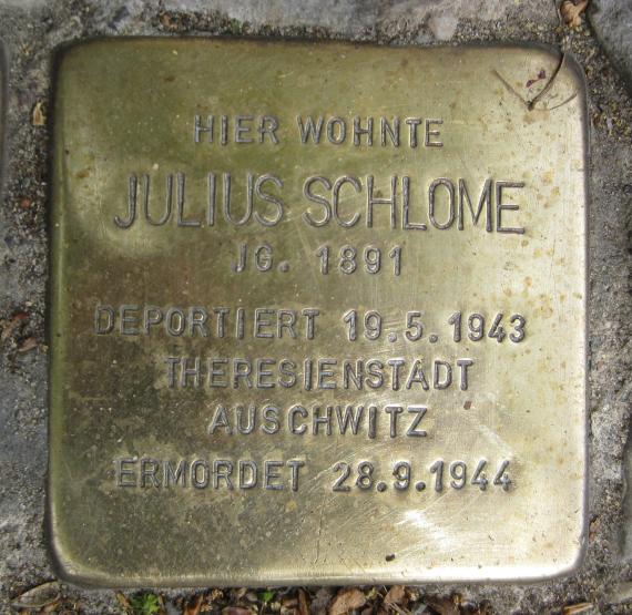Stolperstein Luitpoldstr 21 Julius Schlome