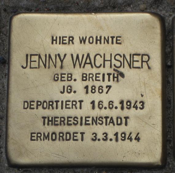 Stumbling Stone Luitpoldstr 40 Jenny Wachsner