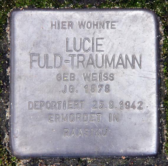 Stumbling Stone Luitpoldstr 41 (Schön) Lucie Fuld-Traumann