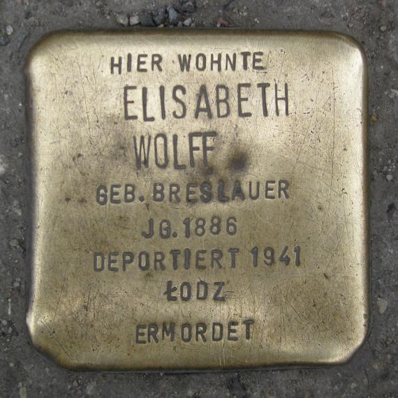 Stolperstein Müllerstr 23a Elisabeth Wolff