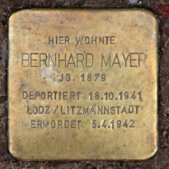 Stumbling stone Münchener Str 16 (Schön) Bernhard Mayer