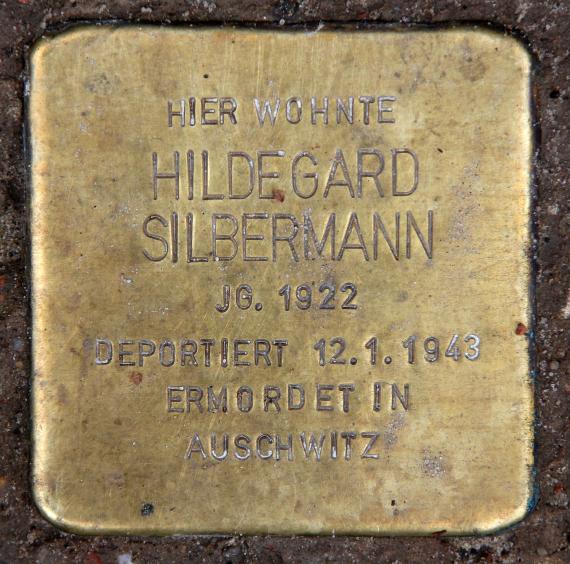 Stumbling Stone Münchener Str 16 (Schön) Hildegard Silbermann