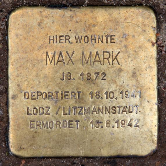 Stumbling Stone Münchener Str 16 (Schön) Max Mark